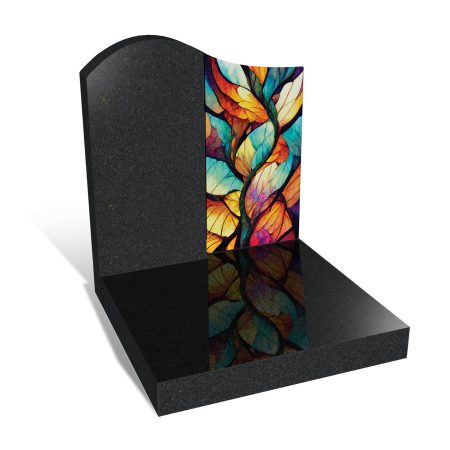 Monument funéraire feuillage multicolore