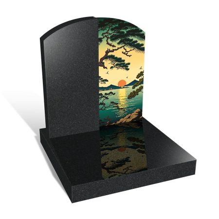 Monument funéraire paysage asiatique granit